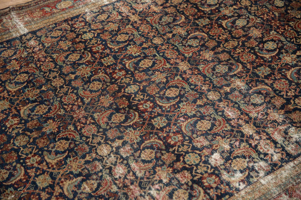 Antique Distressed Fine Malayer Carpet