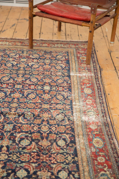 Antique Distressed Fine Malayer Carpet