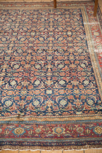 Antique Distressed Fine Malayer Carpet