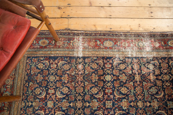 Antique Distressed Fine Malayer Carpet