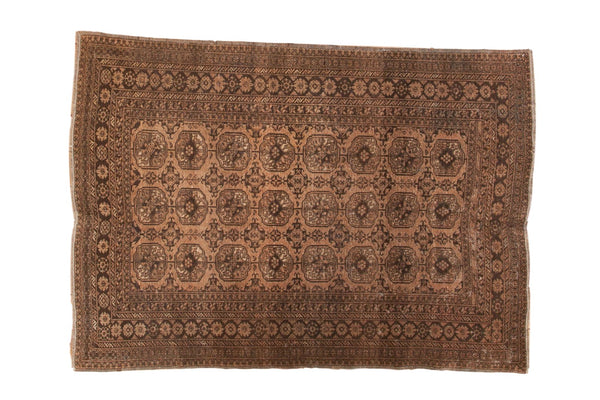 Vintage Distressed Afghan Rug