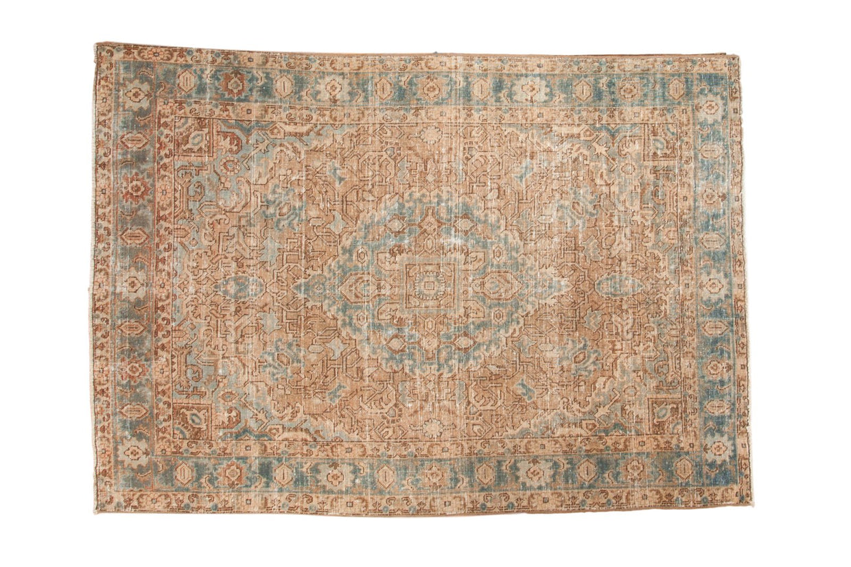 Vintage Distressed Fine Heriz Rug