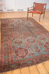 Vintage Distressed Baktiari Carpet