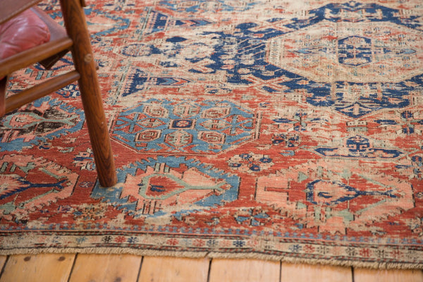 Antique Soumac Fragment Square Carpet