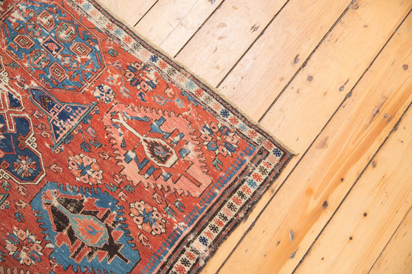 Antique Soumac Fragment Square Carpet