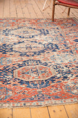 Antique Soumac Fragment Square Carpet