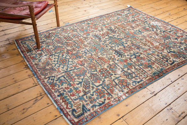 5x7 Vintage Distressed Heriz Fragment Carpet // ONH Item sm001348 Image 2