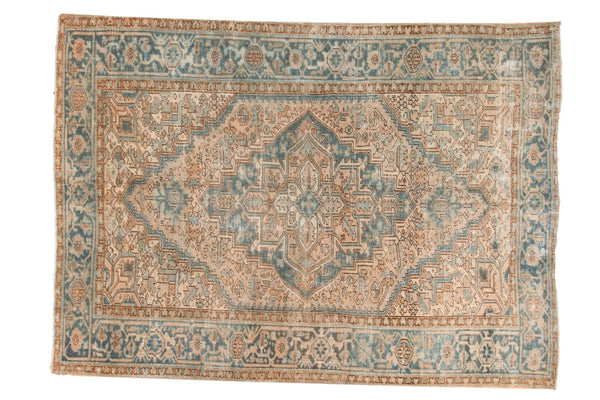 Vintage Distressed Heriz Carpet