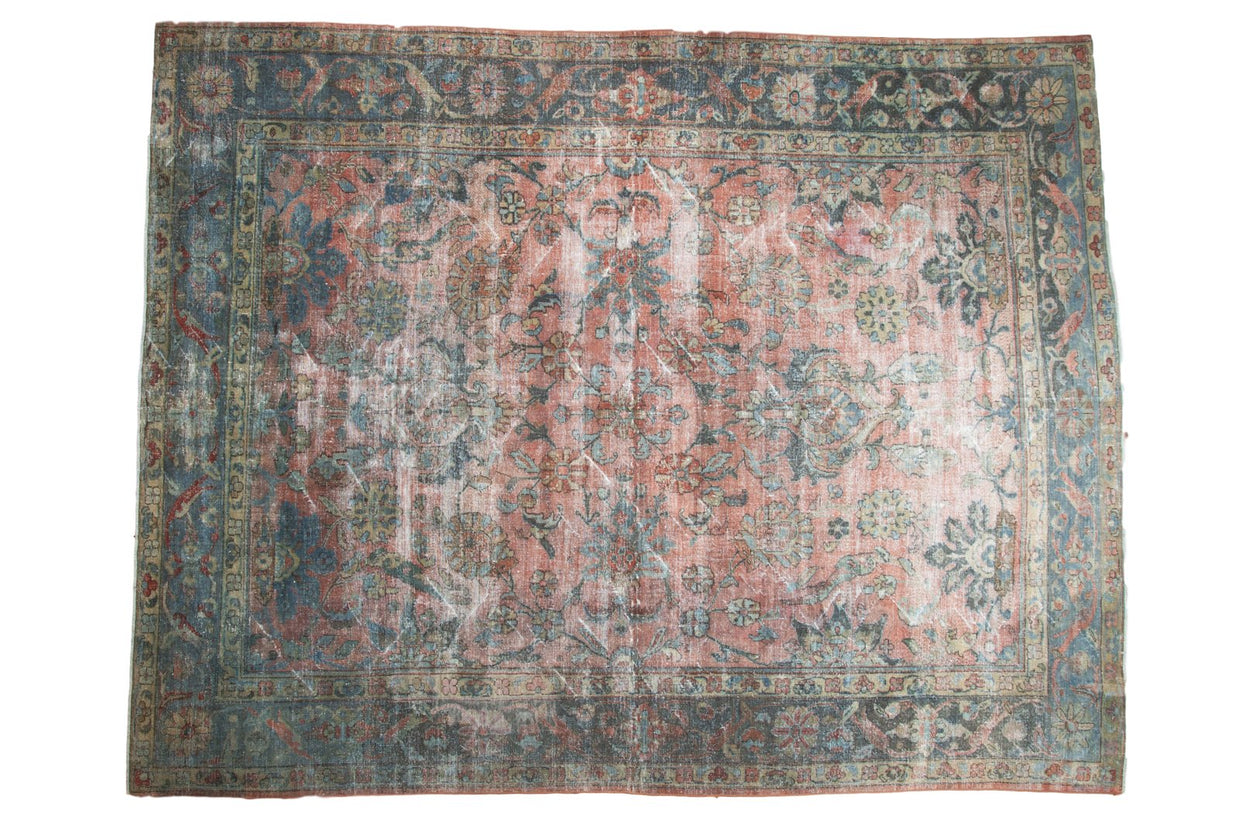 10.5x13.5 Vintage Distressed Mahal Carpet // ONH Item sm001355