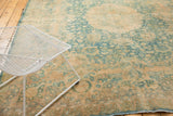 Traditional vintage Persian Khorassan carpet displaying blue islimis and palmette motifs.