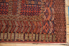 3.5x5 Vintage Turkmen Rug // ONH Item sm001371 Image 7