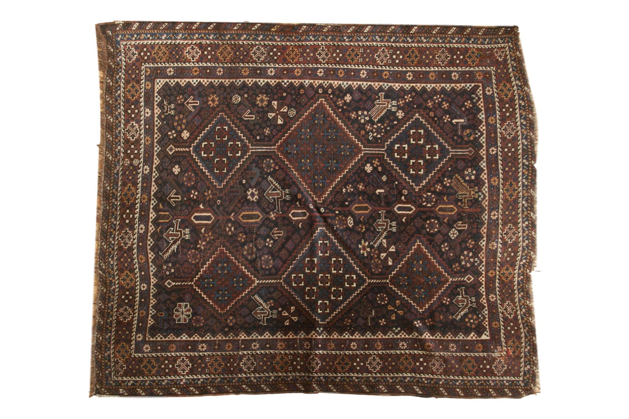 5.5x6.5 Antique Kamseh Carpet // ONH Item sm001387