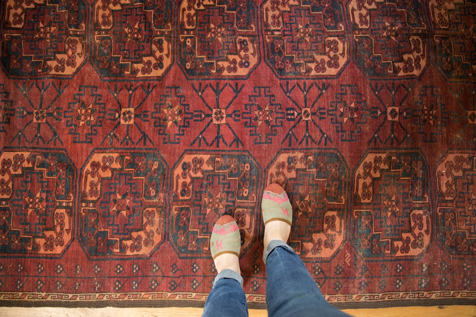 6x10 Vintage Fragment Ersari Carpet // ONH Item sm001398 Image 1