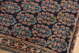 Intricately woven boteh design with navy, madder red, and pale gold motifs on a fine Afshar weave.
