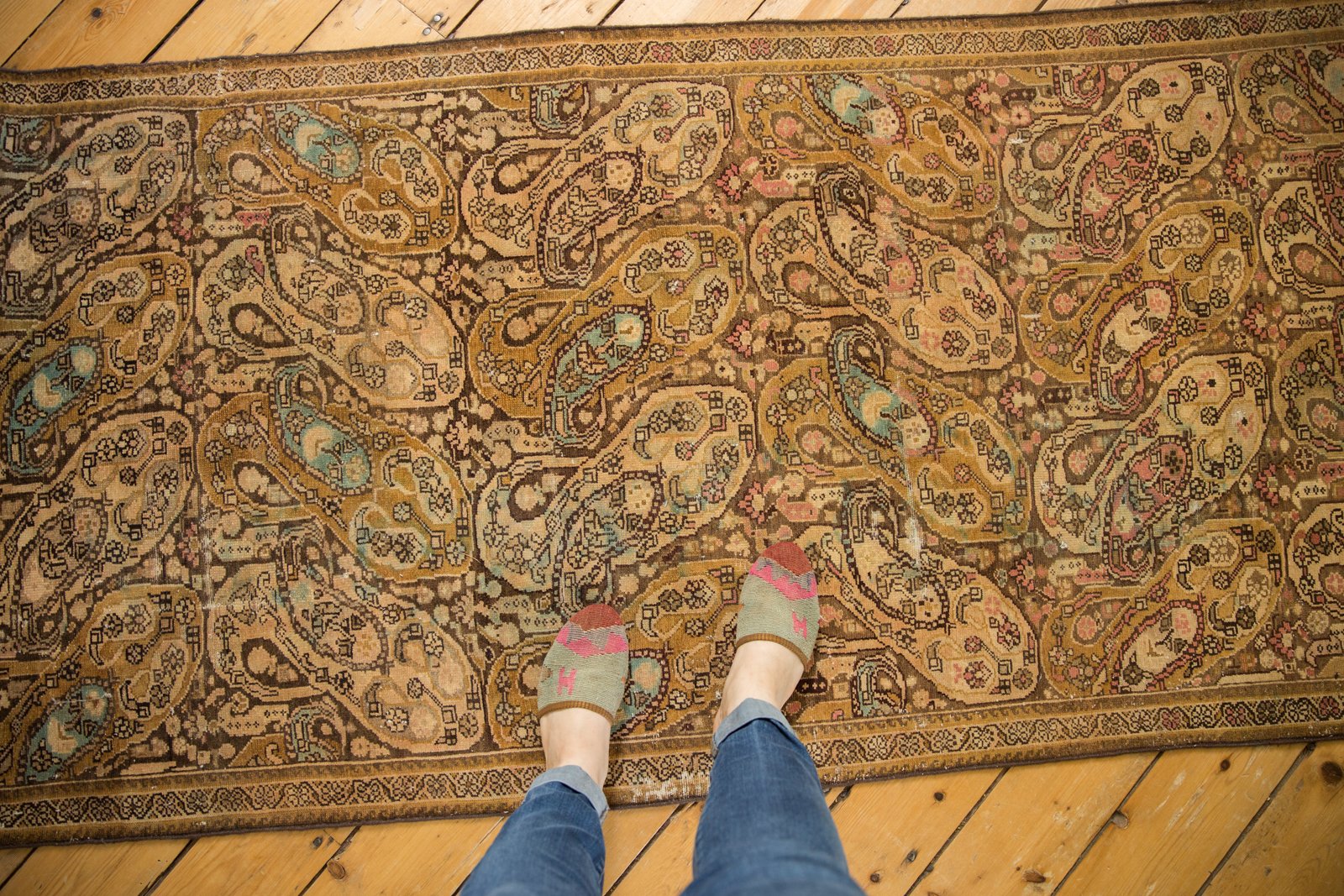 3x16 Vintage Distressed Malayer Rug Runner // ONH Item sm001403 Image 1