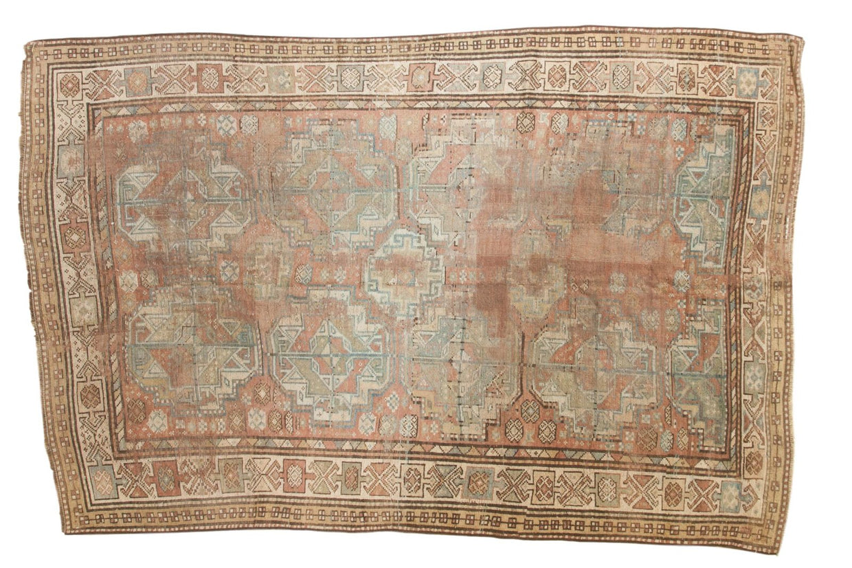 5.5x8.5 Vintage Distressed Ersari Carpet // ONH Item sm001404