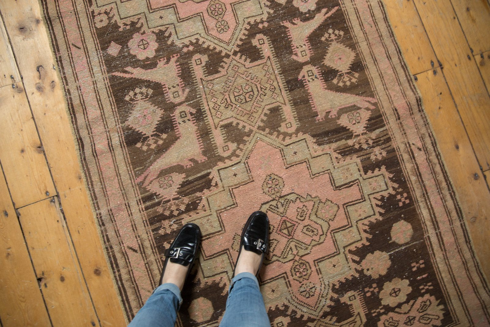 4x8 Antique Distressed Karabagh Rug Runner // ONH Item sm001429 Image 1