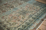 Textured vintage Hamadan rug with distressed Herati Mahi pattern and low pile.