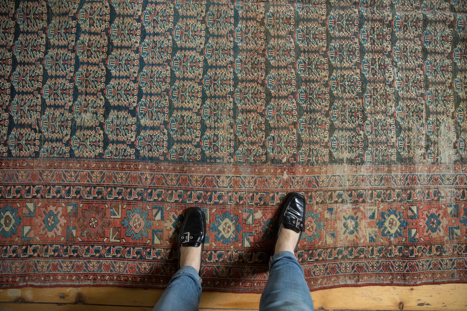 Antique Fragment Heriz Carpet