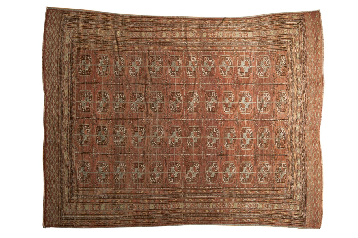 5.5x7.5 Vintage Distressed Afghan Bokhara Carpet // ONH Item sm001437