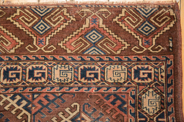 6.5x11 Antique Turkmen Carpet // ONH Item sm001447 Image 6