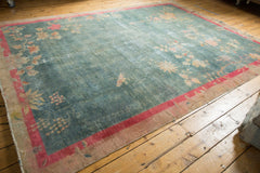 8x10.5 Vintage Distressed Art Deco Carpet // ONH Item sm001454 Image 5