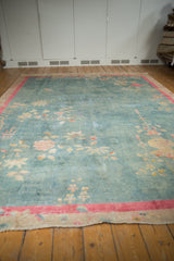 8x10.5 Vintage Distressed Art Deco Carpet // ONH Item sm001454 Image 10