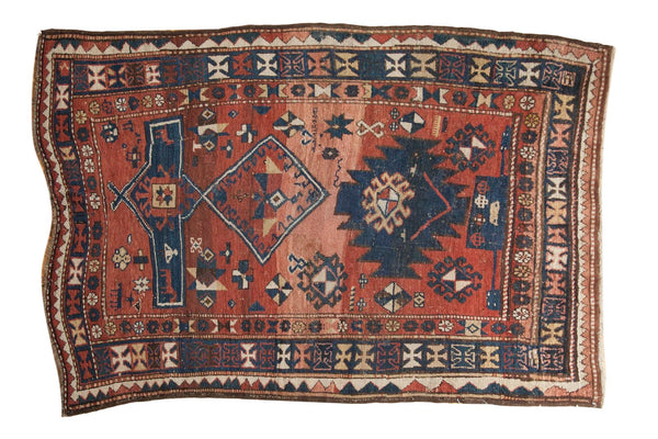 4x6 Antique Caucasian Rug // ONH Item sm001456