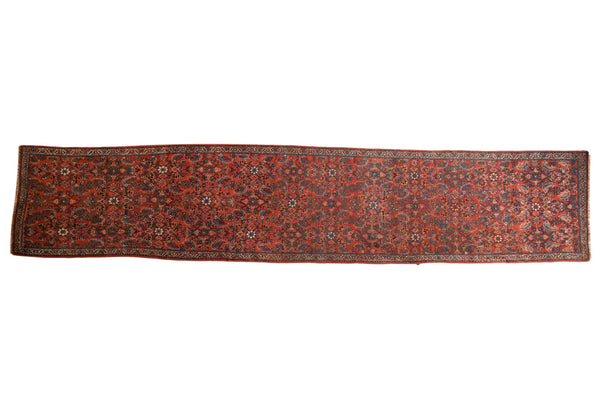 2.5x11.5 Vintage Fragment Bijar Rug Runner // ONH Item sm001457