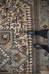 9.5x17.5 Vintage Distressed Heriz Carpet // ONH Item sm001464 Image 3