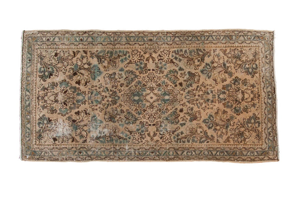 2x4 Vintage Distressed Sarouk Rug Runner // ONH Item sm001474