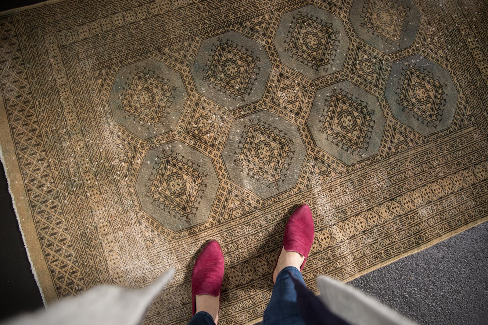 Vintage Distressed Jaldar Rug / ONH item sm001479 image 1