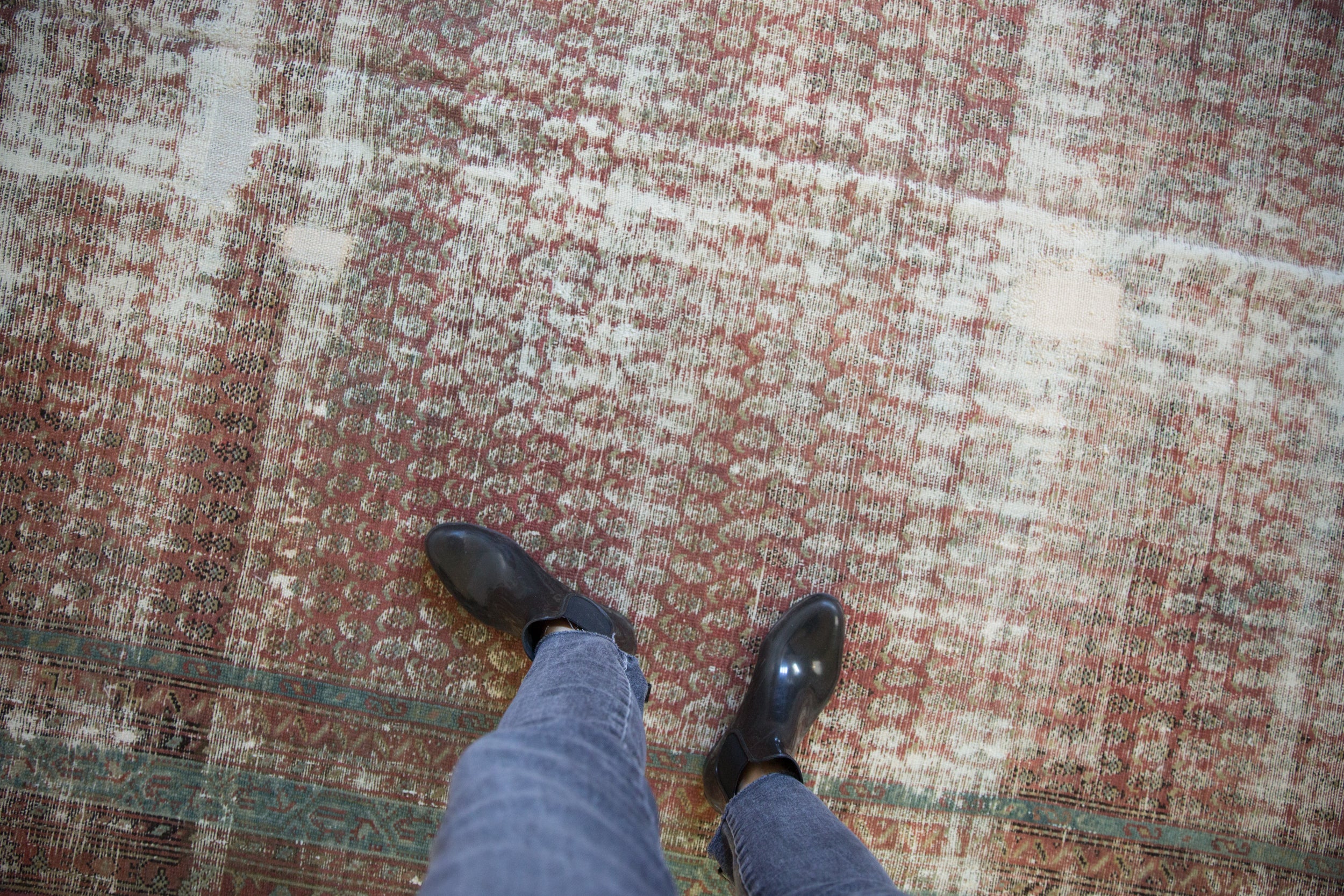 6.5x16.5 Antique Distressed Malayer Rug Runner // ONH Item sm001491 Image 1