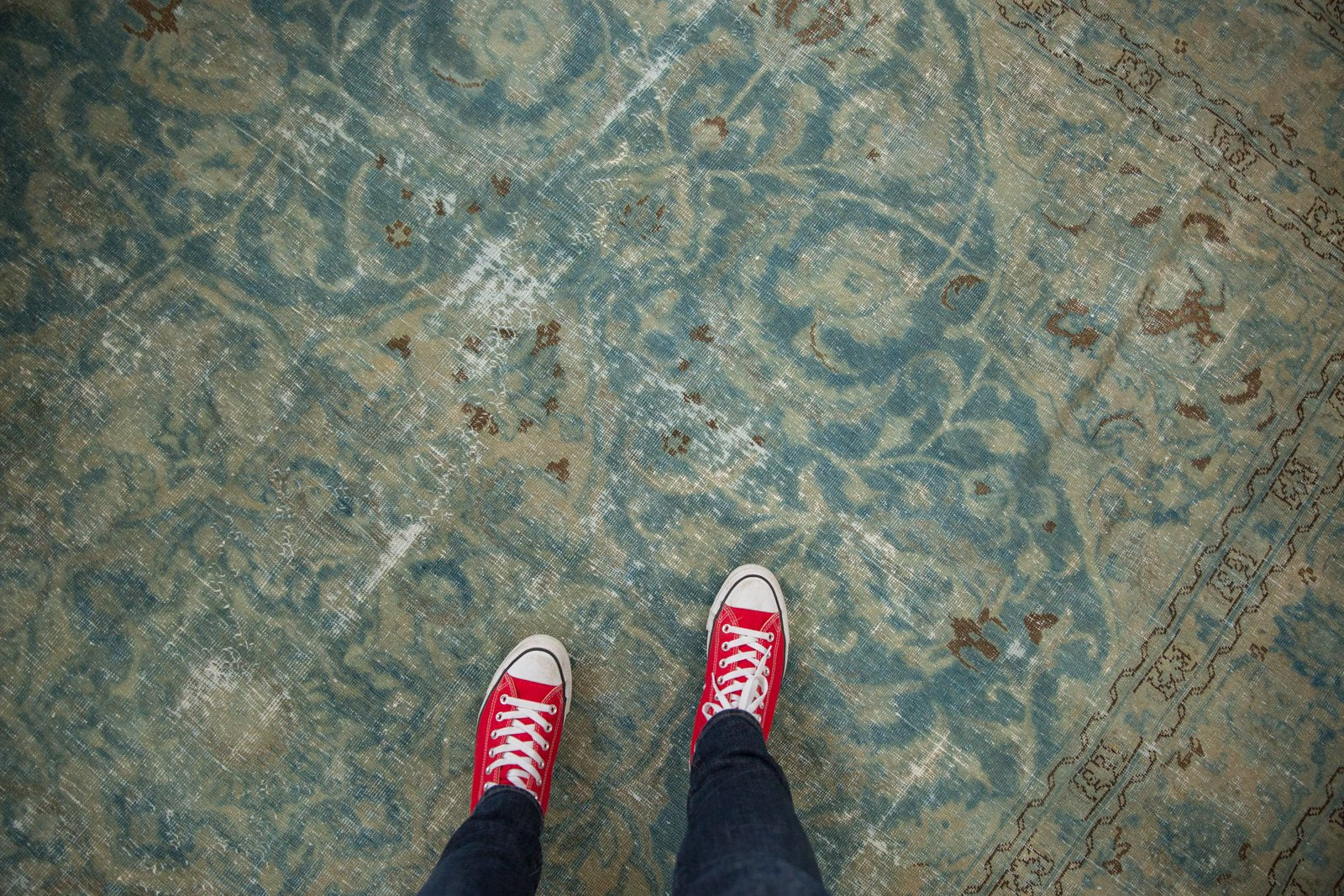 Vintage Distressed Tabriz Carpet / ONH item sm001501 Image 1