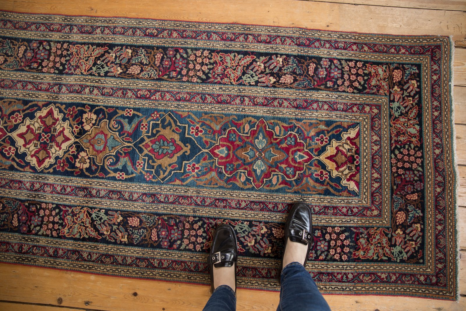 3x8.5 Antique Kerman Rug Runner // ONH Item sm001511 Image 1