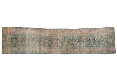 2.5x10 Vintage Distressed Fragment Meshed Rug Runner // ONH Item sm001518