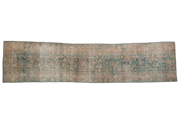 2.5x10 Vintage Distressed Fragment Meshed Rug Runner // ONH Item sm001518