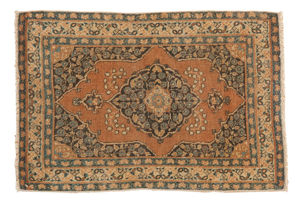 2x3 Antique Fine Tabriz Rug Mat // ONH Item sm001522