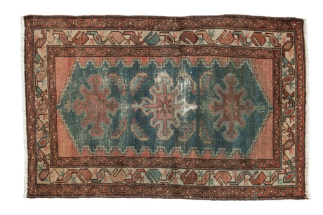 2.5x4 Vintage Distressed Hamadan Rug // ONH Item sm001523