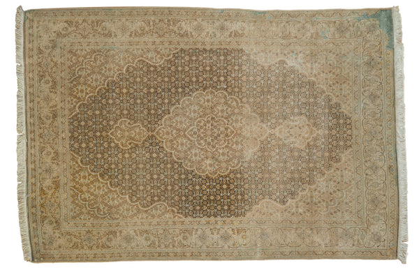 3.5x5 Vintage Distressed Tabriz Rug // ONH Item sm001534
