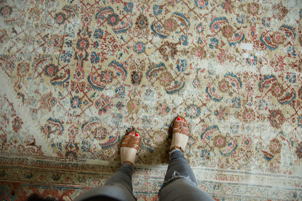 Antique Distressed Sultanabad Square Carpet / ONH item sm001536 Image 1