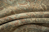 Distressed Bibikabad carpet's worn pile texture with soft beige, sand, and blush tones.
