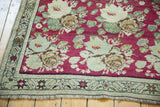 Antique Armenian Karabagh rug corner, with narrow starburst border and secured fringe.