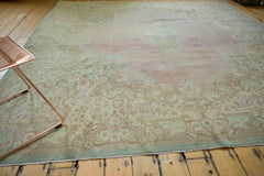 9.5x10 Vintage Distressed Fragment Kerman Square Carpet // ONH Item sm001548 Image 9