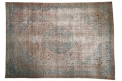 9x12.5 Vintage Distressed Tabriz Carpet // ONH Item sm001549