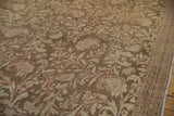 Softly worn pile of a vintage Malayer carpet with intricate scrolling plants and botehs.