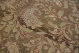 Mostly even wear to the knot heads reveals the foundation of this vintage Malayer carpet.