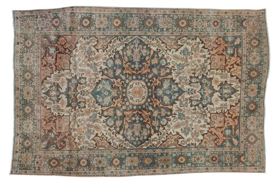 Veramin Antique Rugs and Persian Ferahan Carpets Unite This Room