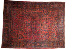 9x11.5 Vintage Sarouk Carpet // ONH Item sm001561