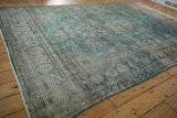 Distressed vintage Malayer carpet, showing even wear to knot heads and intact selvage.